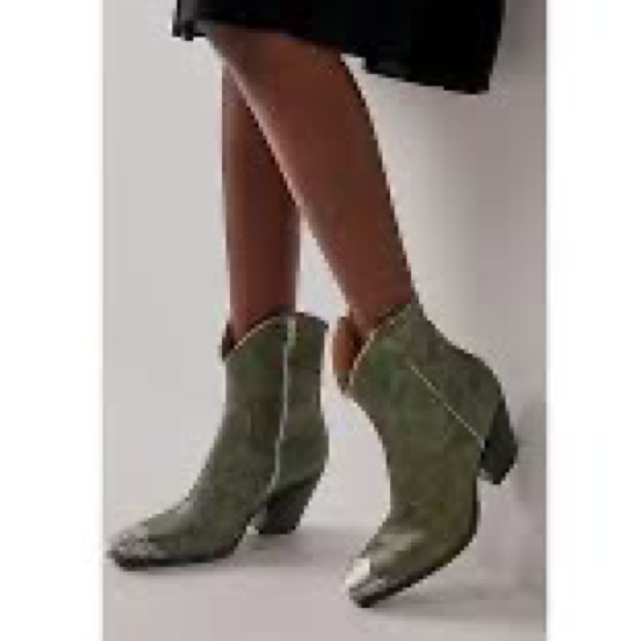 NEW FREE PEOPLE Sz 37 1/2 BRAYDEN WESTERN BOOT IN ORCHID